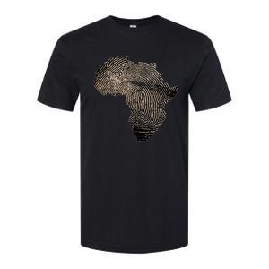 Africa Dna Flag Thumb Fingerprint Roots Proud Softstyle CVC T-Shirt