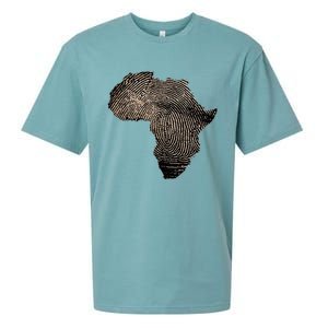 Africa Dna Flag Thumb Fingerprint Roots Proud Sueded Cloud Jersey T-Shirt