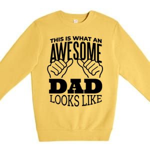 Awesome Dad Fathers Day Premium Crewneck Sweatshirt