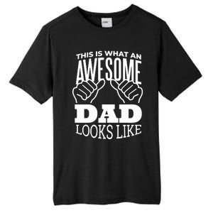 Awesome Dad Fathers Day Tall Fusion ChromaSoft Performance T-Shirt