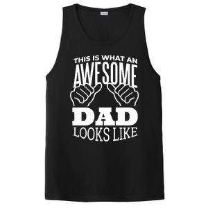 Awesome Dad Fathers Day PosiCharge Competitor Tank