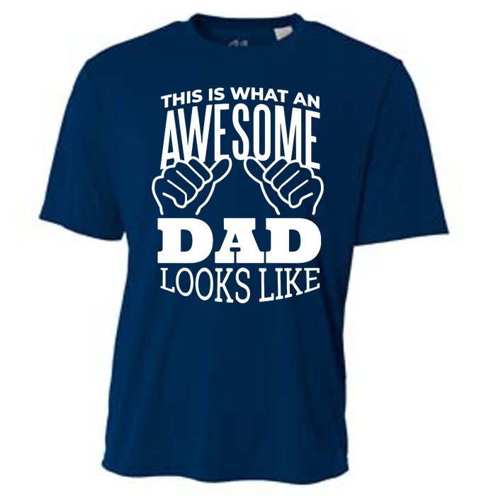 Awesome Dad Fathers Day Cooling Performance Crew T-Shirt