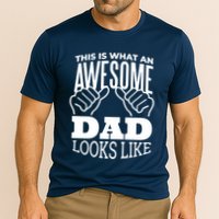 Awesome Dad Fathers Day Cooling Performance Crew T-Shirt