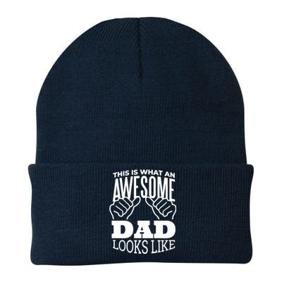 Awesome Dad Fathers Day Knit Cap Winter Beanie