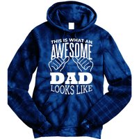 Awesome Dad Fathers Day Tie Dye Hoodie