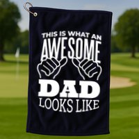 Awesome Dad Fathers Day Golf Towel