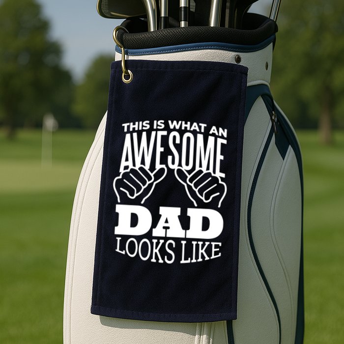 Awesome Dad Fathers Day Golf Towel