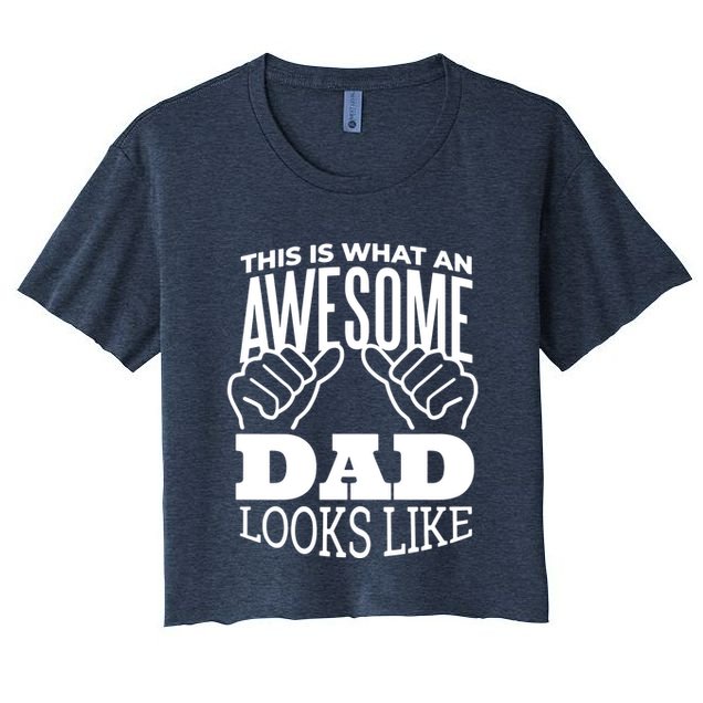 Awesome Dad Fathers Day Crop Top