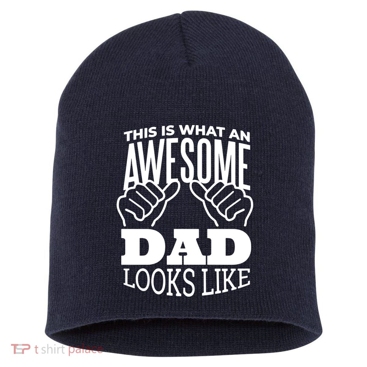 Awesome Dad Fathers Day Short Acrylic Beanie