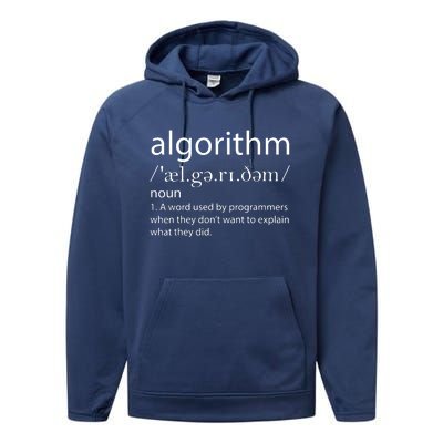 Algorithm Definition Funny Programming Software Developer Performance Fleece Hoodie