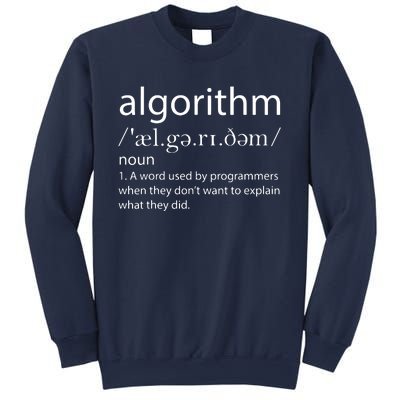 Algorithm Definition Funny Programming Software Developer Sweatshirt