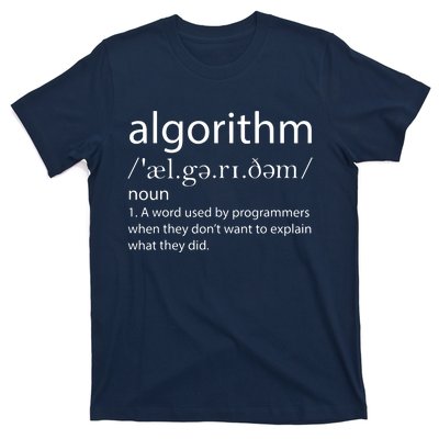 Algorithm Definition Funny Programming Software Developer T-Shirt