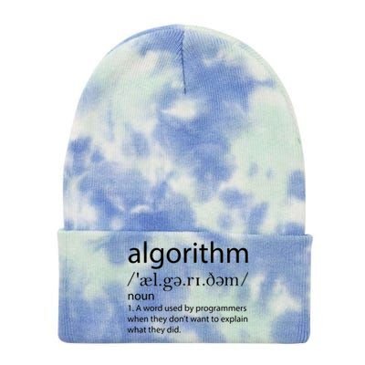 Algorithm Definition Funny Programming Software Developer Tie Dye 12in Knit Beanie