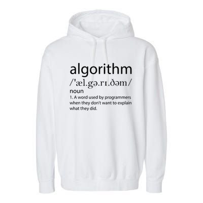 Algorithm Definition Funny Programming Software Developer Garment-Dyed Fleece Hoodie