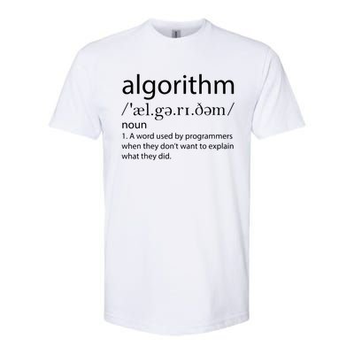 Algorithm Definition Funny Programming Software Developer Softstyle® CVC T-Shirt