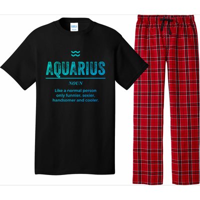 Aquarius Definition Funny Zodiac Gift Great Gift Pajama Set