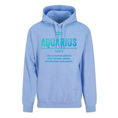 Aquarius Definition Funny Zodiac Gift Great Gift Unisex Surf Hoodie