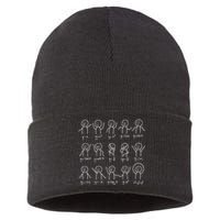 Algebra Dance Funny Graph Figures Math Equation Sustainable Knit Beanie