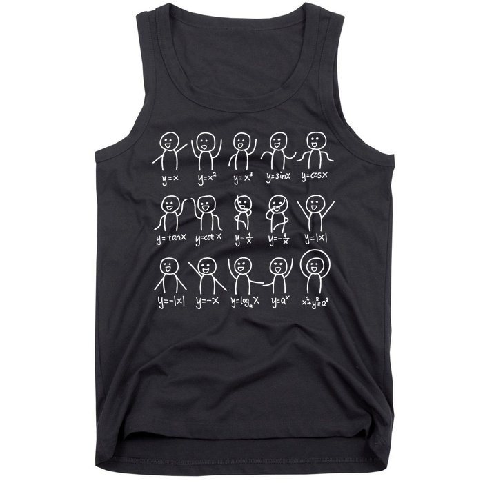 Algebra Dance Funny Graph Figures Math Equation Tank Top