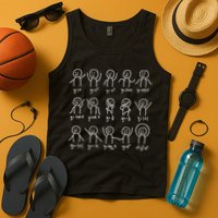 Algebra Dance Funny Graph Figures Math Equation Tank Top