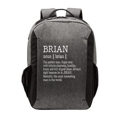 Adult Definition First Name Brian Men Funny Vector Backpack