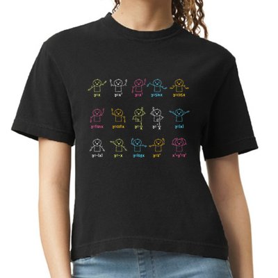 Algebra Dance Funny Graph Figures Math Equation Teacher Comfort Colors Boxy T-Shirt