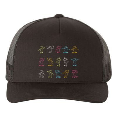 Algebra Dance Funny Graph Figures Math Equation Teacher Yupoong Adult 5-Panel Trucker Hat