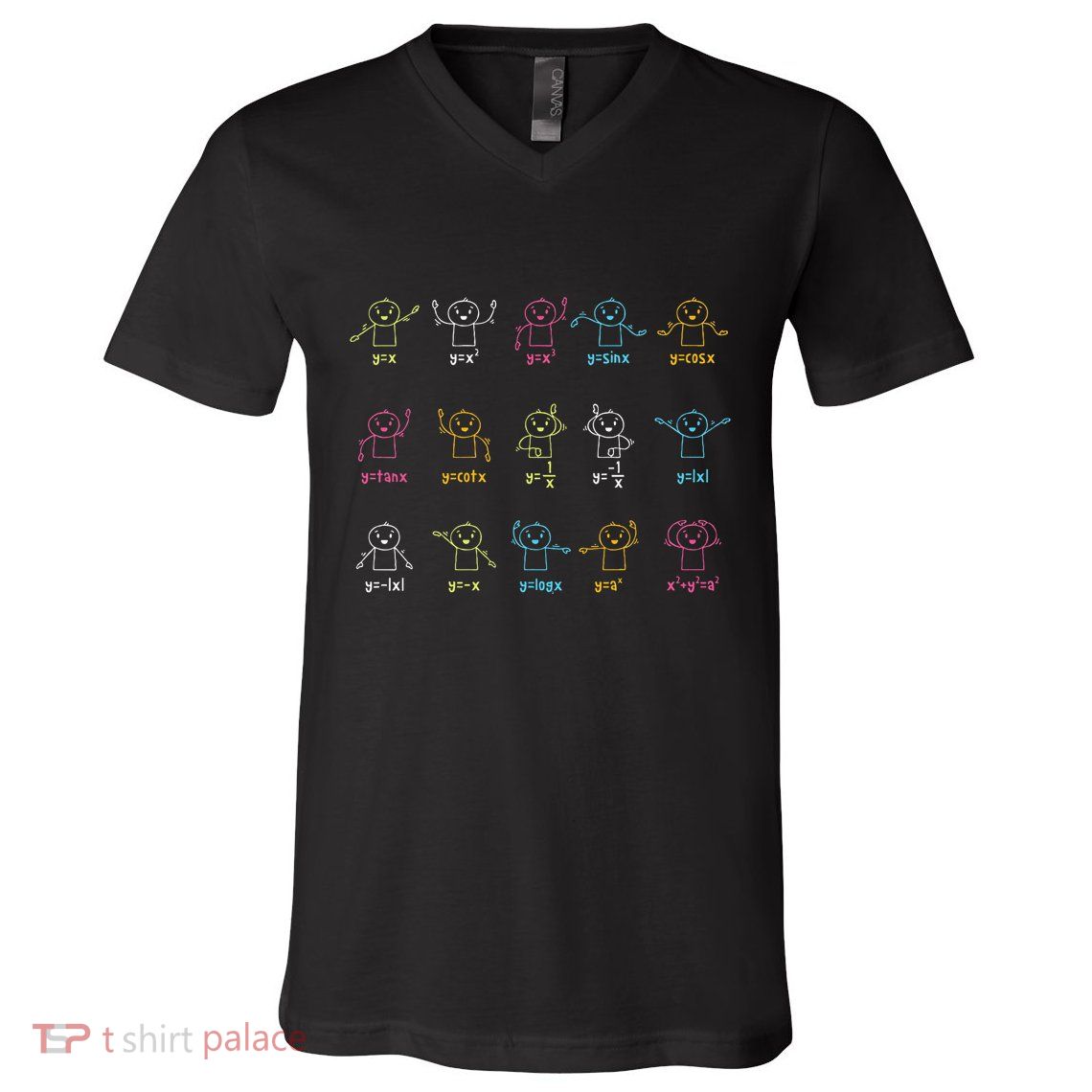 Algebra Dance Funny Graph Figures Math Equation Teacher V-Neck T-Shirt