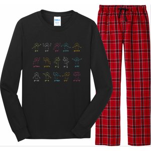 Algebra Dance Funny Graph Figures Math Equation Teacher Long Sleeve Pajama Set