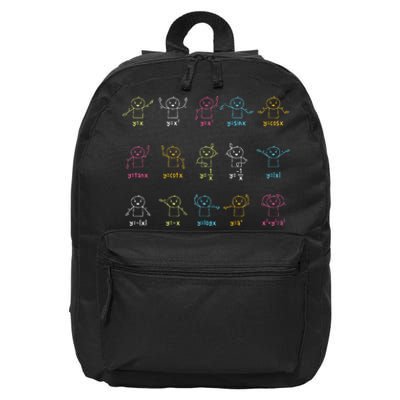 Algebra Dance Funny Graph Figures Math Equation Teacher 16 in Basic Backpack