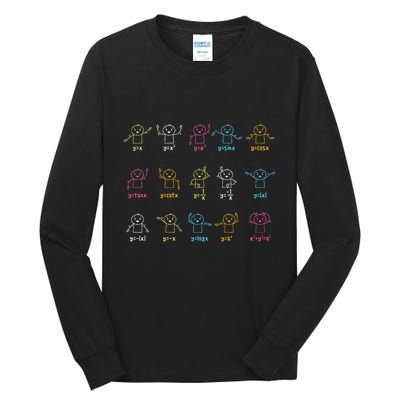 Algebra Dance Funny Graph Figures Math Equation Teacher Tall Long Sleeve T-Shirt