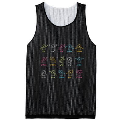 Algebra Dance Funny Graph Figures Math Equation Teacher Mesh Reversible Basketball Jersey Tank
