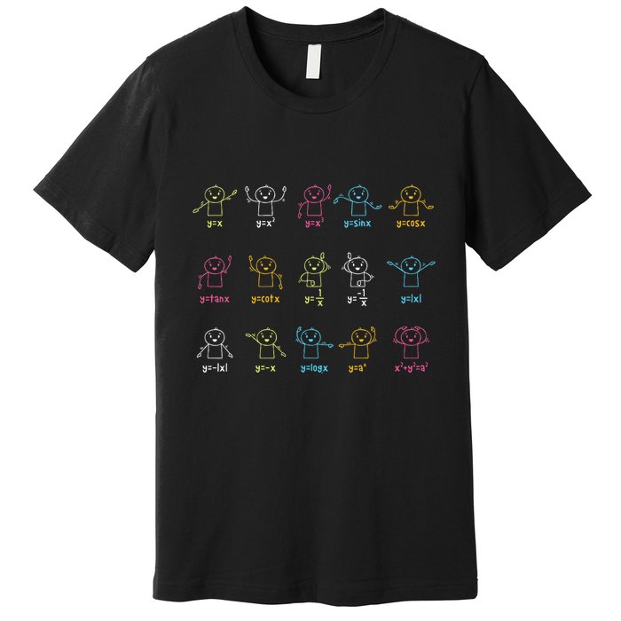 Algebra Dance Funny Graph Figures Math Equation Teacher Premium T-Shirt