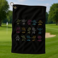 Algebra Dance Funny Graph Figures Math Equation Teacher Golf Towel