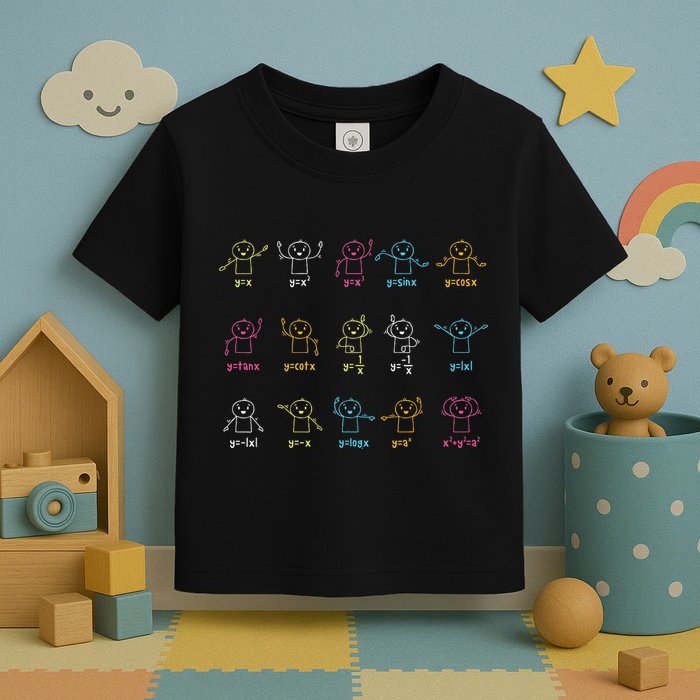 Algebra Dance Funny Graph Figures Math Equation Teacher Toddler T-Shirt