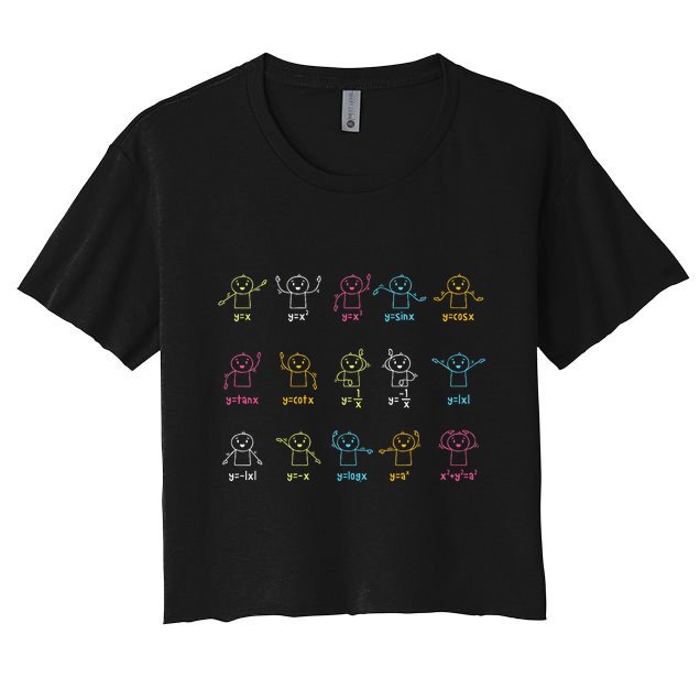 Algebra Dance Funny Graph Figures Math Equation Teacher Crop Top