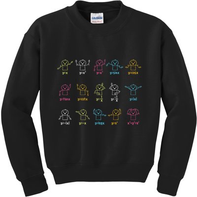 Algebra Dance Funny Graph Figures Math Equation Teacher Kids Sweatshirt