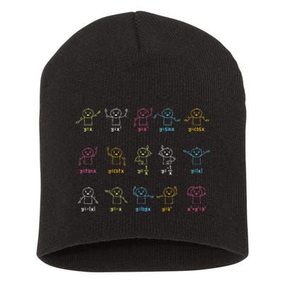 Algebra Dance Funny Graph Figures Math Equation Teacher Short Acrylic Beanie