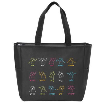 Algebra Dance Funny Graph Figures Math Equation Teacher Zip Tote Bag