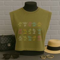 Algebra Dance Funny Graph Figures Math Equation Teacher Garment-Dyed Women's Muscle Tee