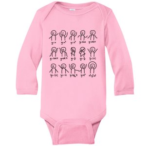 Algebra Dance Funny Graph Figures Math Equation Baby Long Sleeve Bodysuit