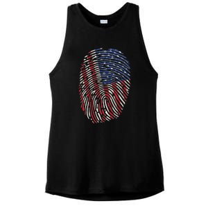 American DNA Fingerprint Ladies PosiCharge Tri-Blend Wicking Tank