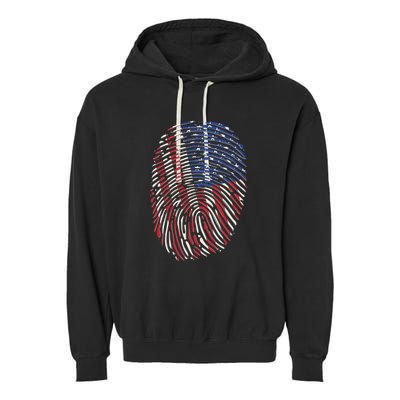 American DNA Fingerprint Garment-Dyed Fleece Hoodie