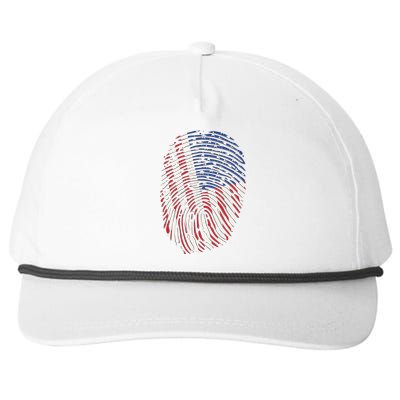 American DNA Fingerprint Snapback Five-Panel Rope Hat