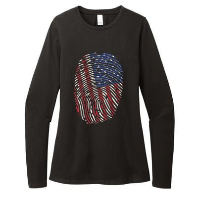 American DNA Fingerprint Womens CVC Long Sleeve Shirt