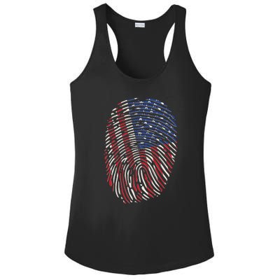 American DNA Fingerprint Ladies PosiCharge Competitor Racerback Tank