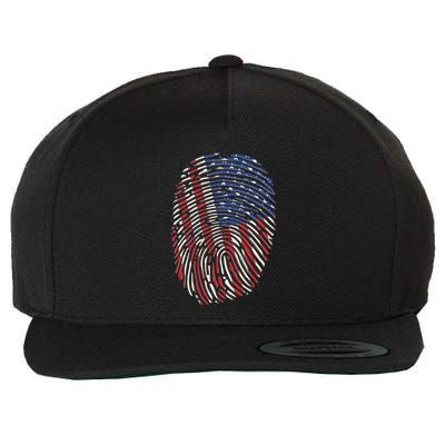 American DNA Fingerprint Wool Snapback Cap