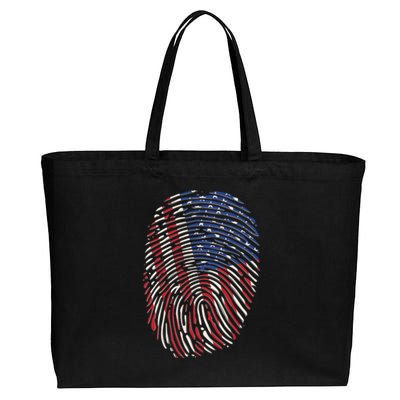 American DNA Fingerprint Cotton Canvas Jumbo Tote