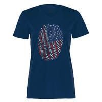 American DNA Fingerprint Women's Momentum V-Neck T-Shirt