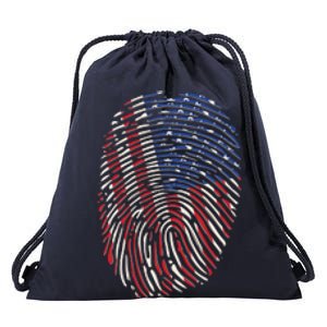 American DNA Fingerprint Drawstring Bag